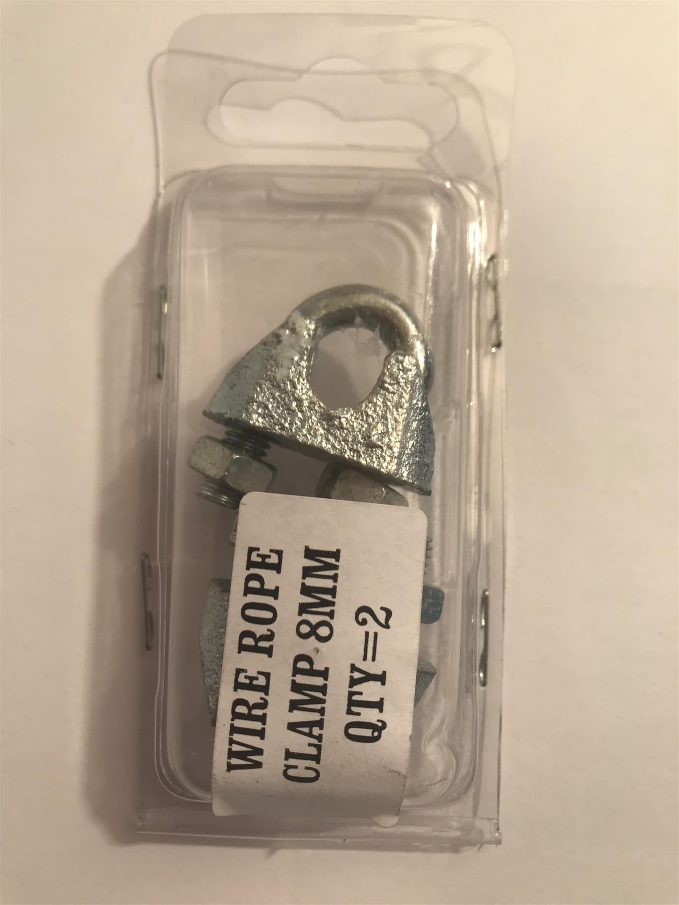Wire Rope Clamp 8mm (2 Pack)
