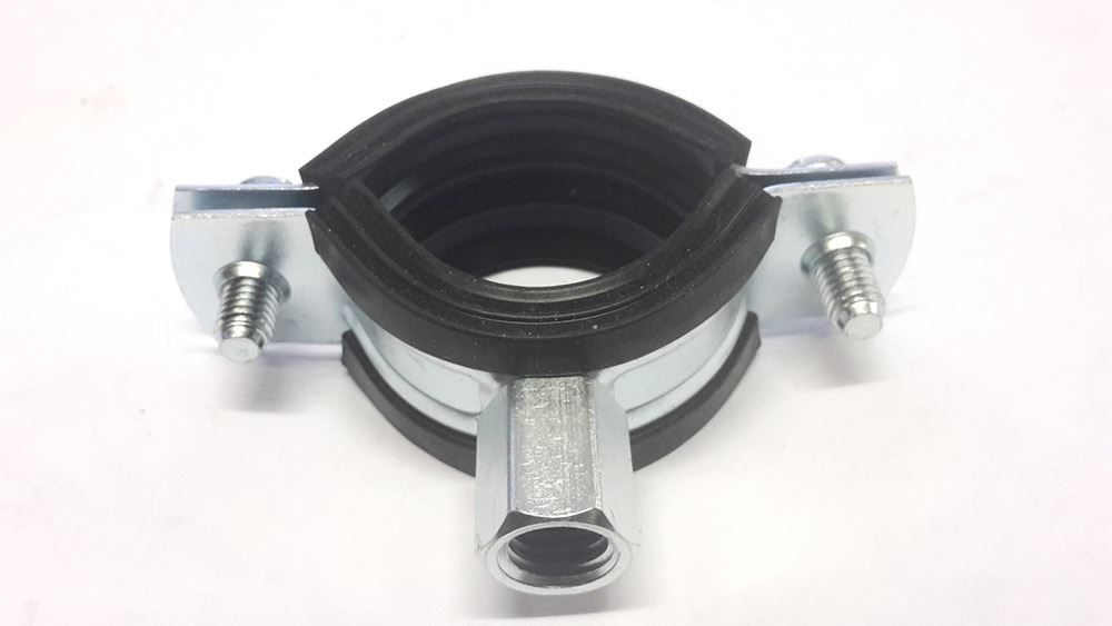NEW RUBBER LINED STEEL VIBRATION PIPE CLAMP / MUNSEN RINGS 31-35mm 1" PACK OF 34