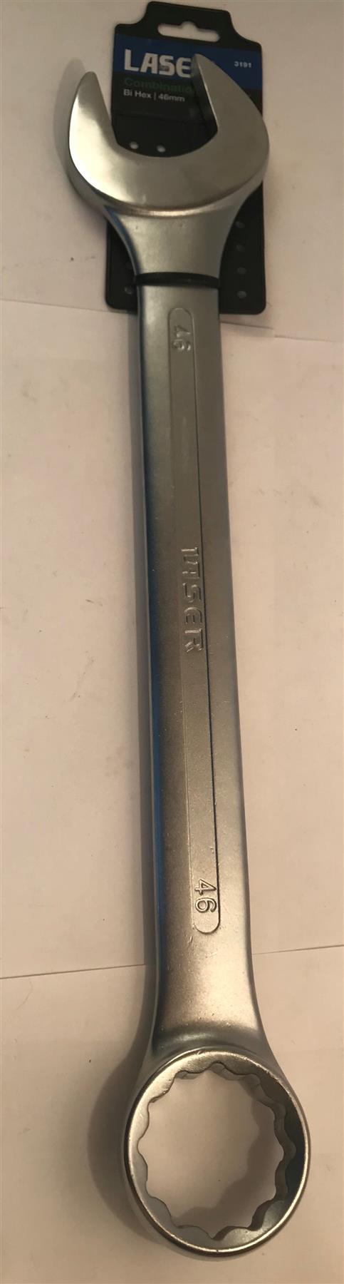 Laser Chrome Vanadium Combination Spanner Bi Hex 46mm  3191