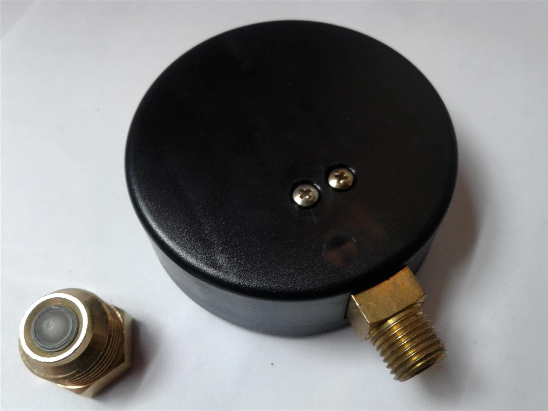 NEW Bottom Entry Temperature & Pressure Gauge 80mm Dial 120C 4 BAR