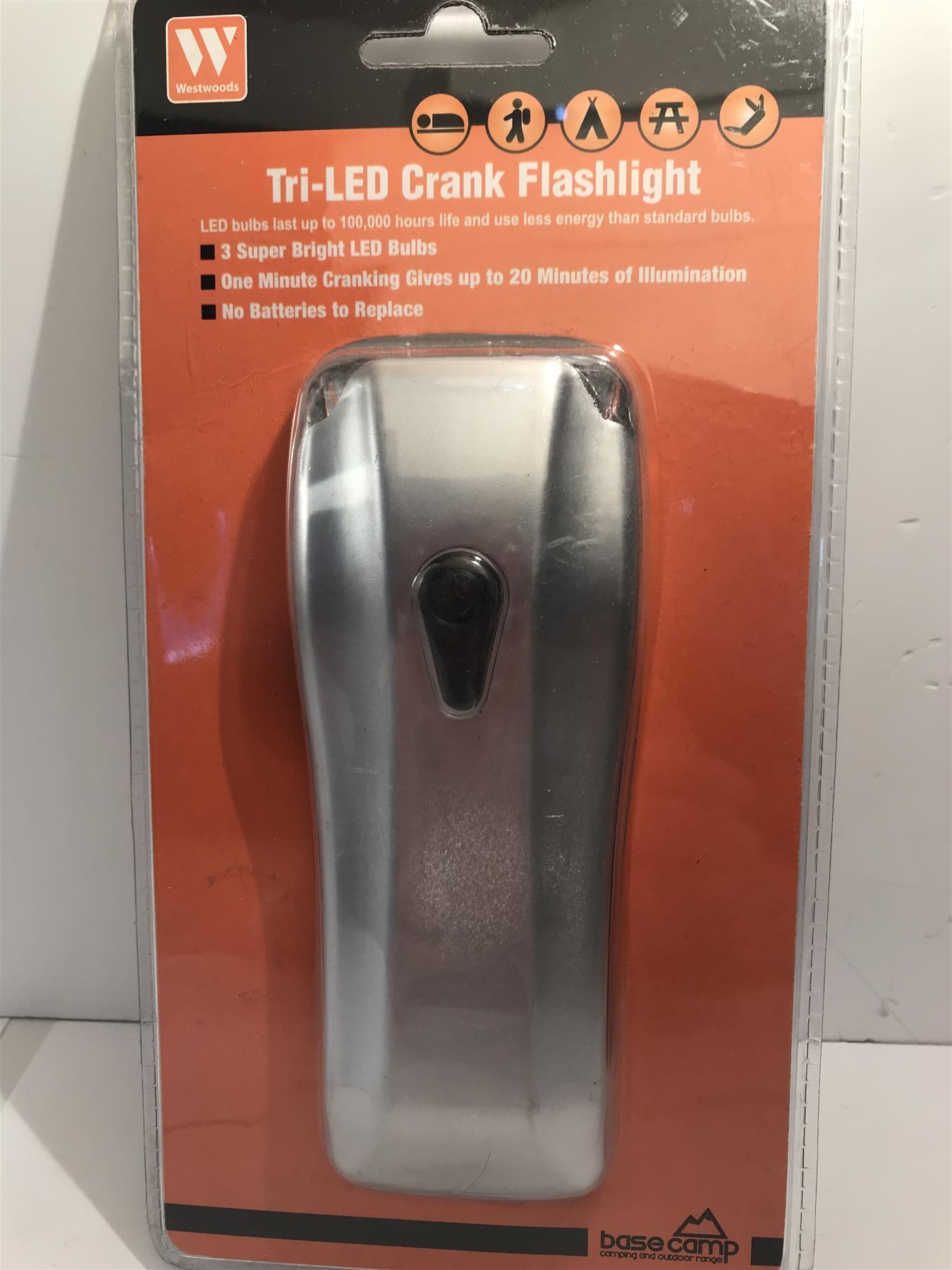 Tri-LED Crank Flashlight