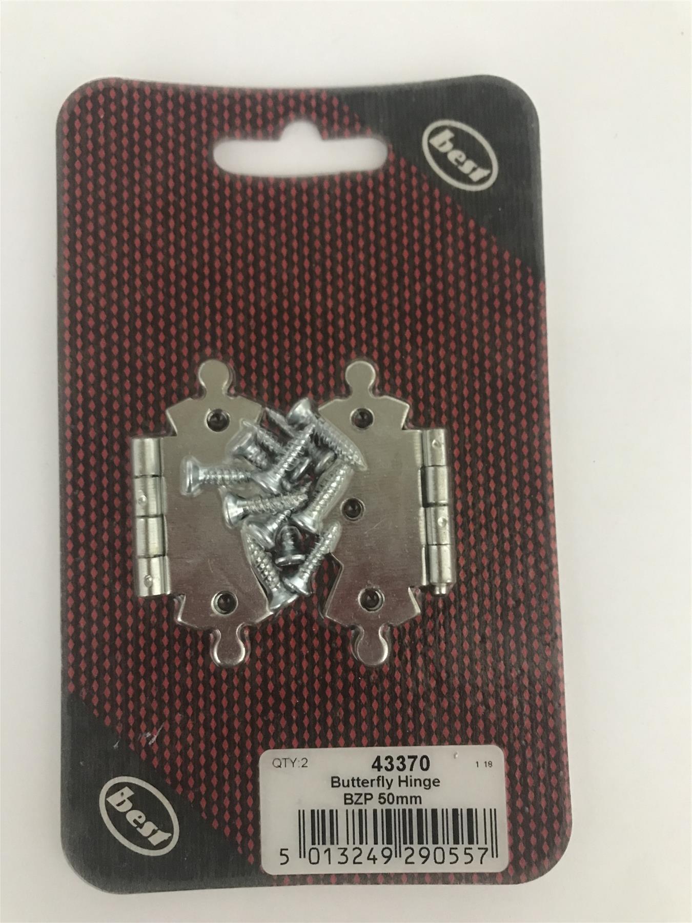 Best Butterfly Hinge BZP 50mm  43370