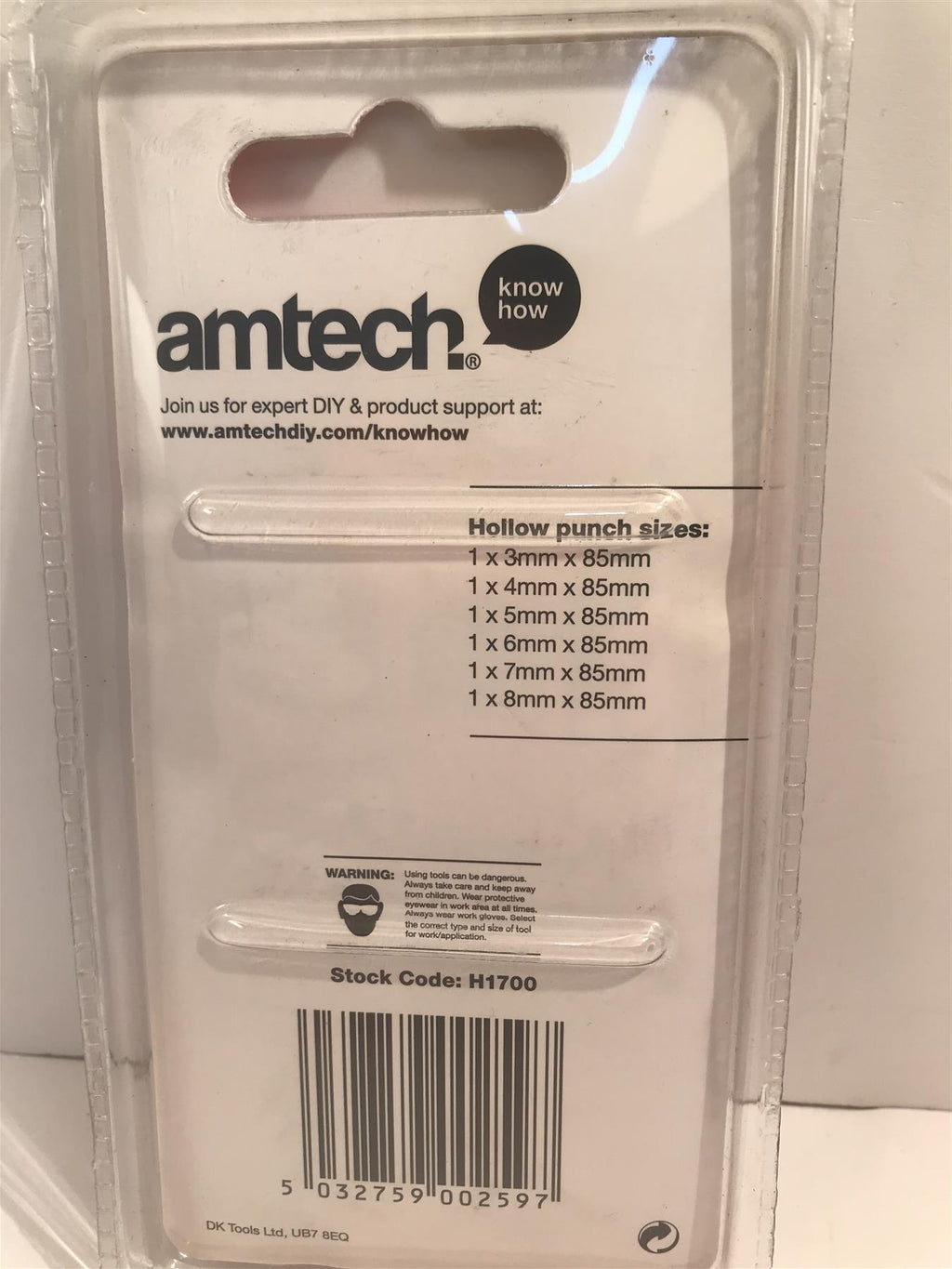 Amtech 6pc Hollow Punch Set H1700
