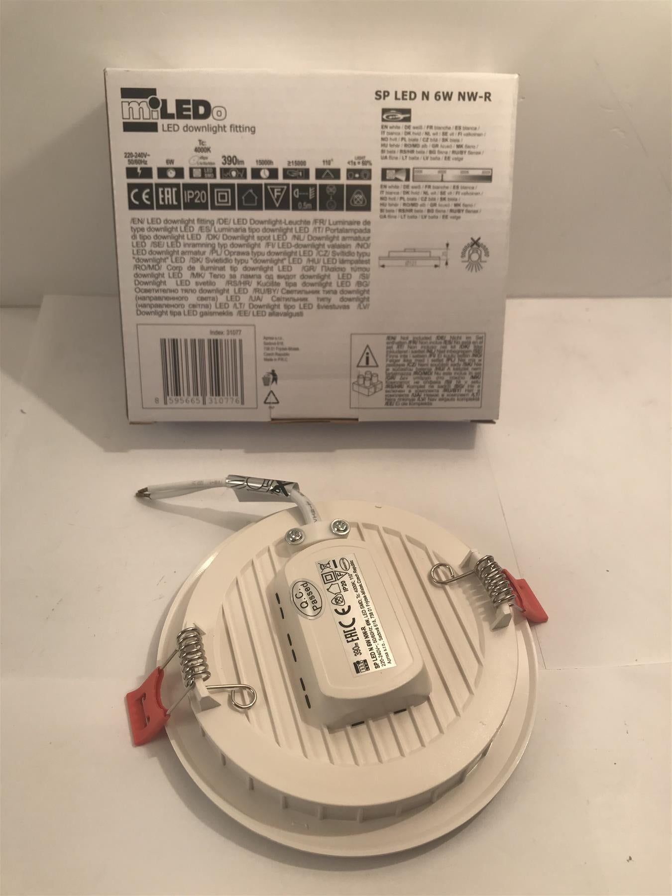 MILED LED Ceiling Downlight Fitting SP LED N 6W NW-R 390lm 4000k 31077