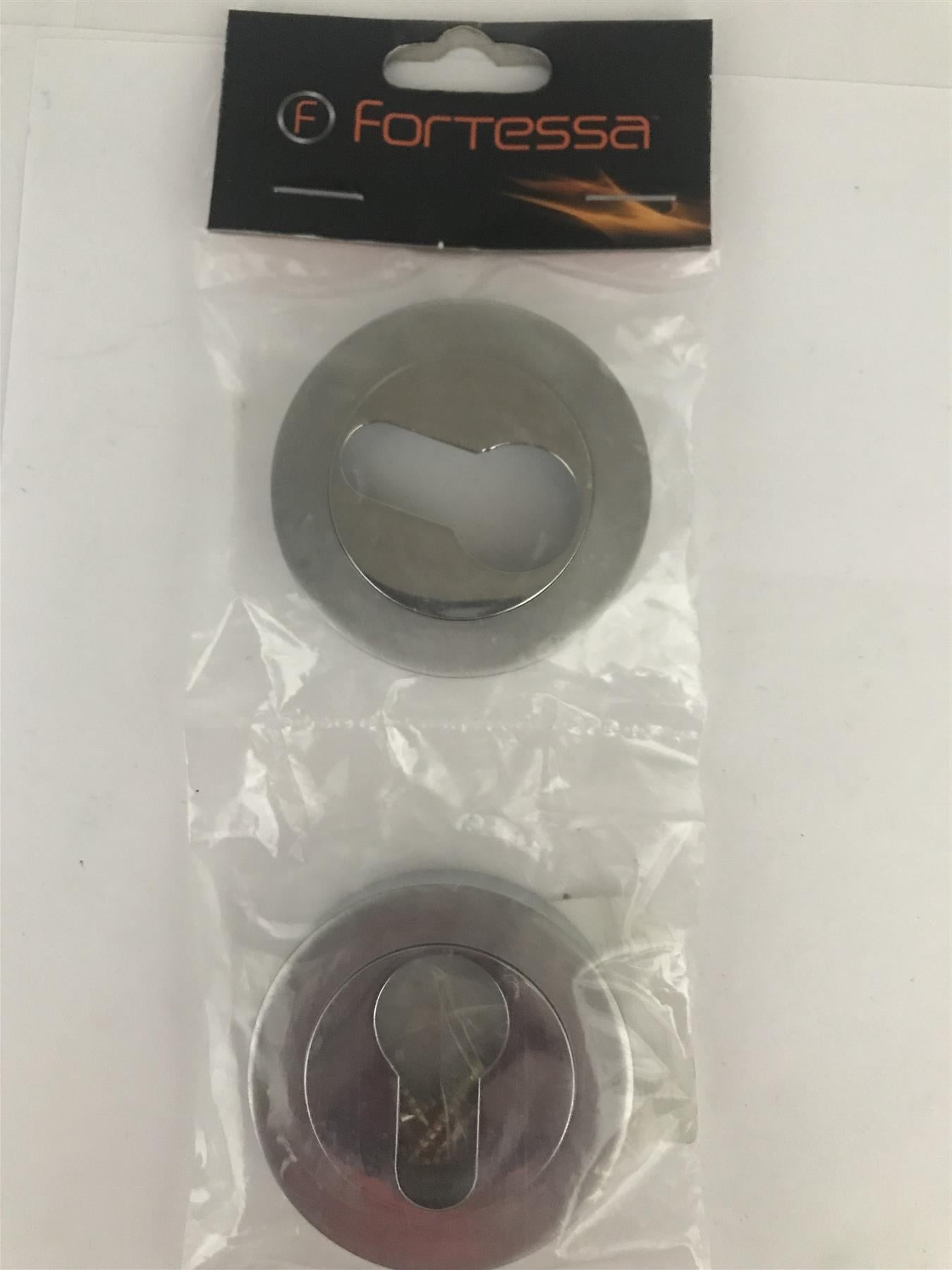 Fortessa Keyhole Escutcheon 51mm Satin Polished Chrome  FEESC-SPC 2 Pack