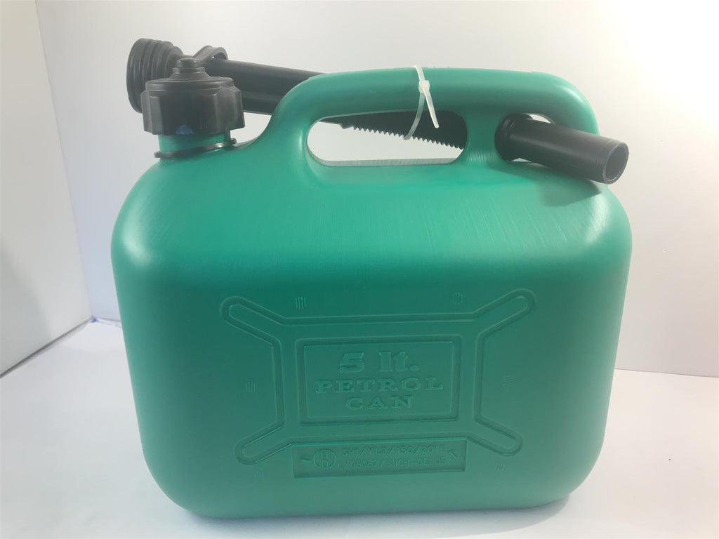 Hilka Plastic 5L Fuel Can Green with Pouring Spout 84809015