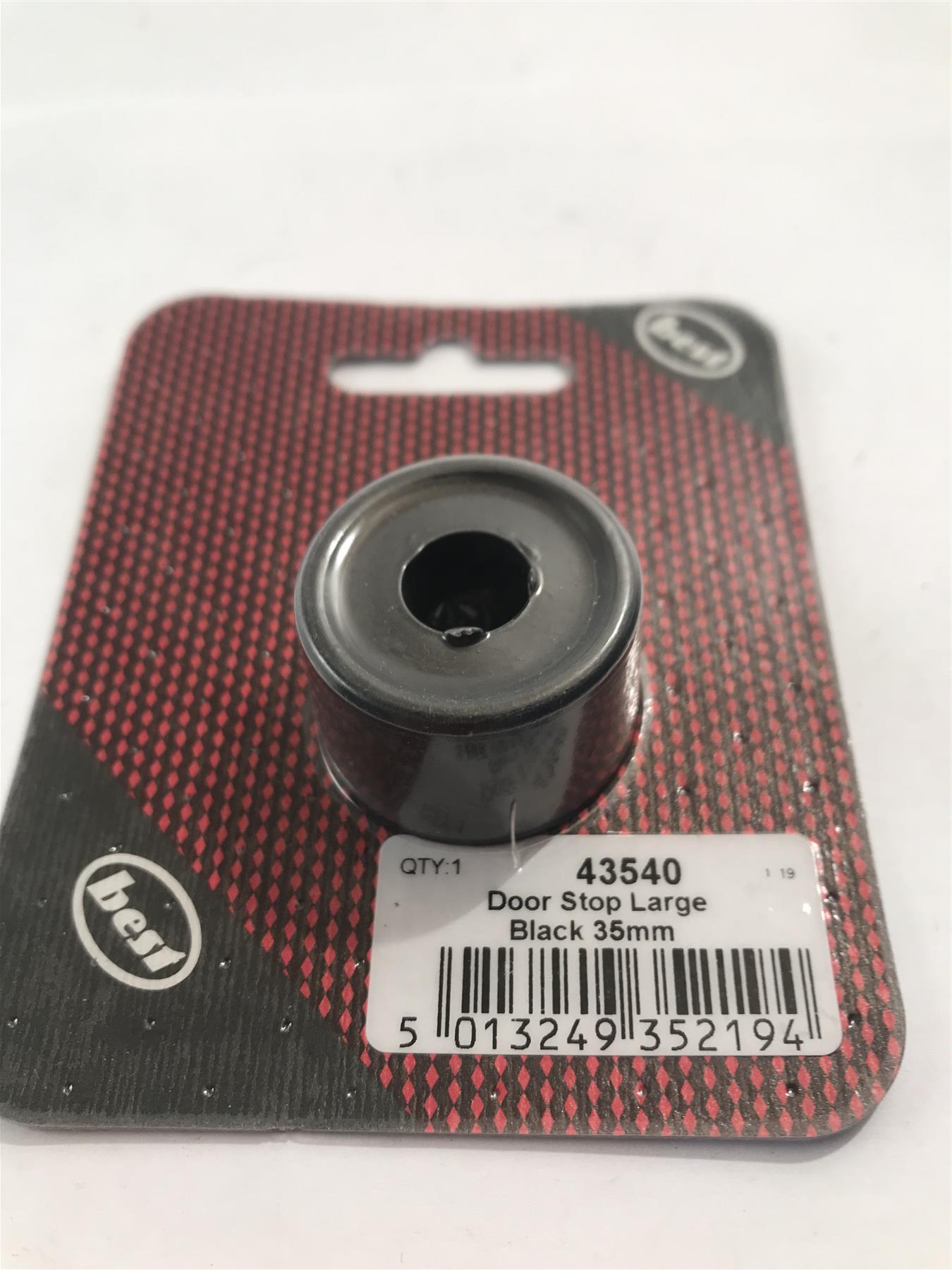 Best Door Stop Large Black 35mm  43540