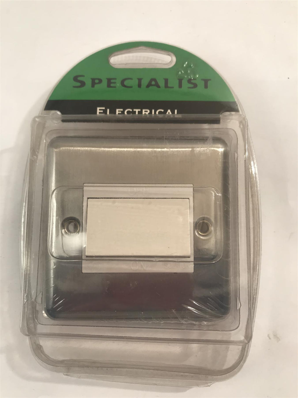 Specialist Fan Isolator Switch Matt Steel White Insert SEMS15W