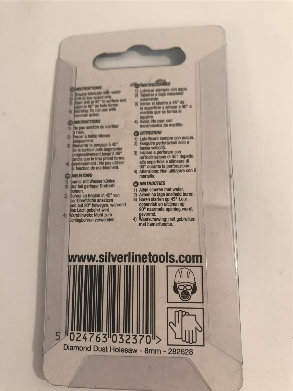 Silverline 282628 Diamond Dust Holesaw - 8 mm