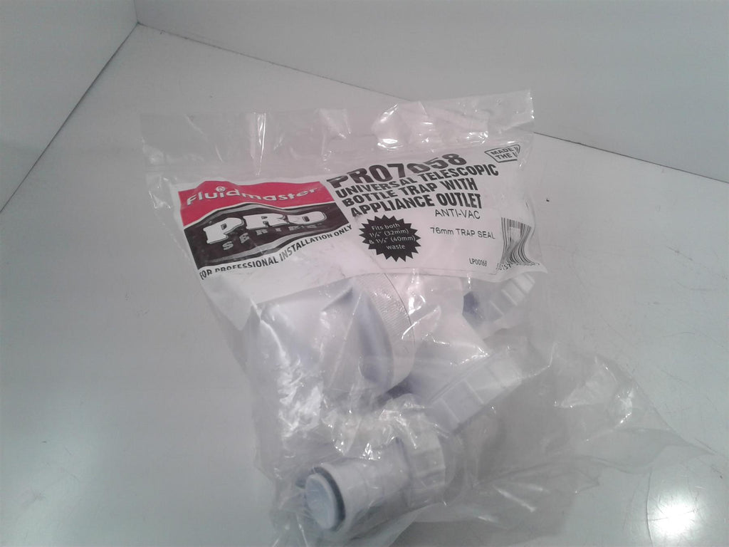 FLUIDMASTER PRO7058 UNIVERSAL TELESCOPIC BOTTLE TRAP ANTI-VAC