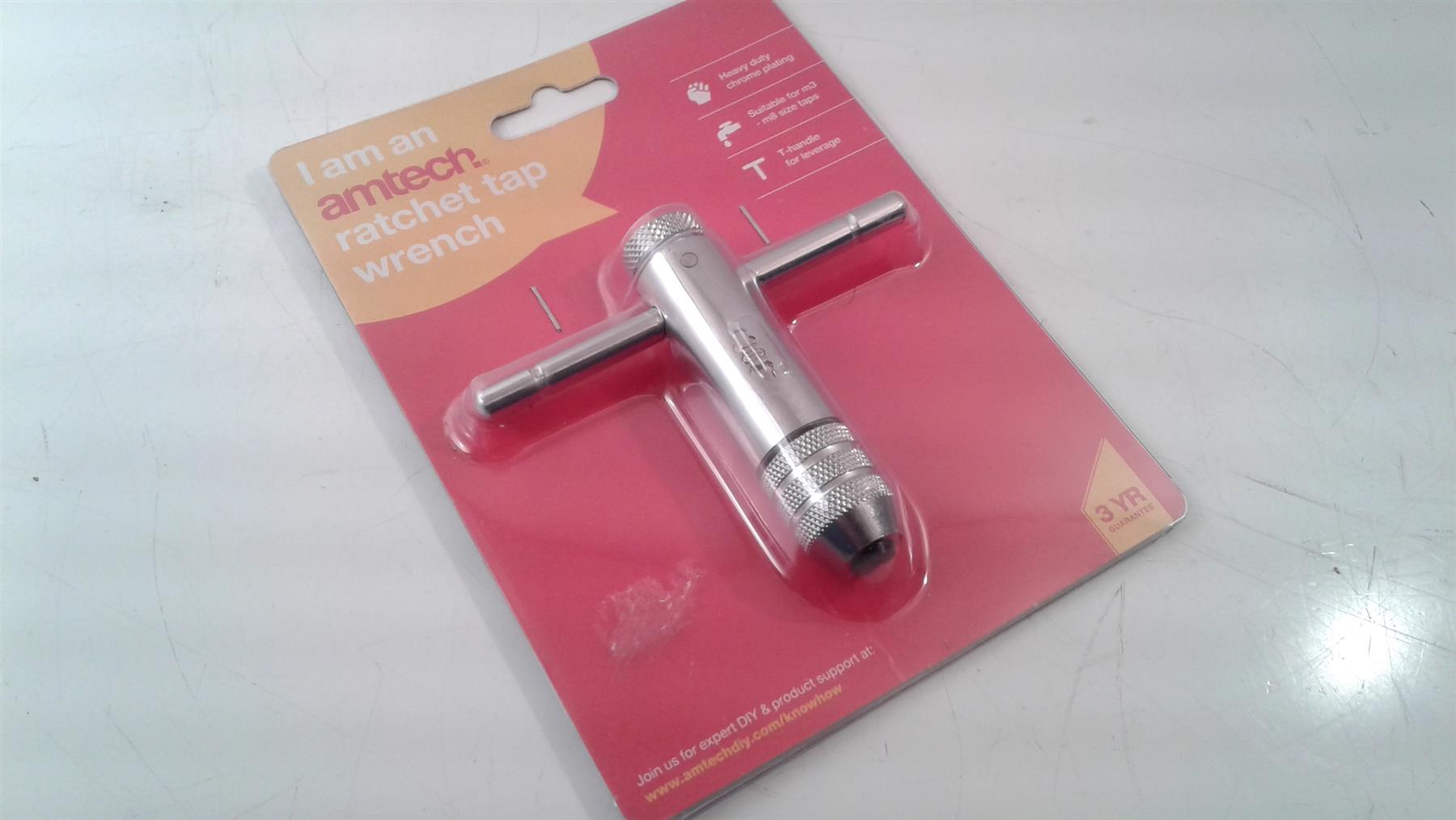 Amtech Ratchet Tap Wrench Heavy Duty Chrome