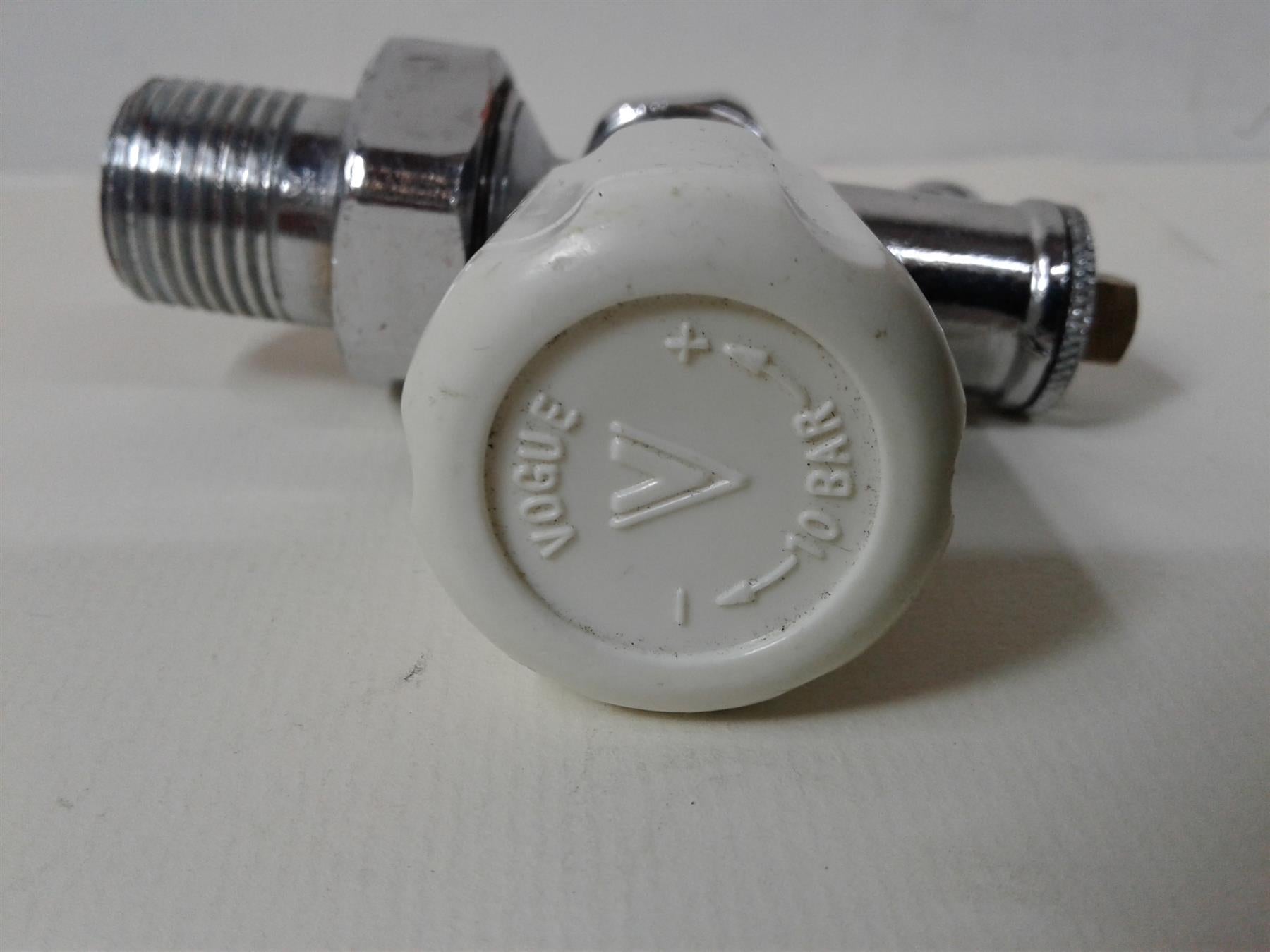 New Chrome 15mm Angled Radiator Valve Drain-Off Outlet 1/2" Lockshield