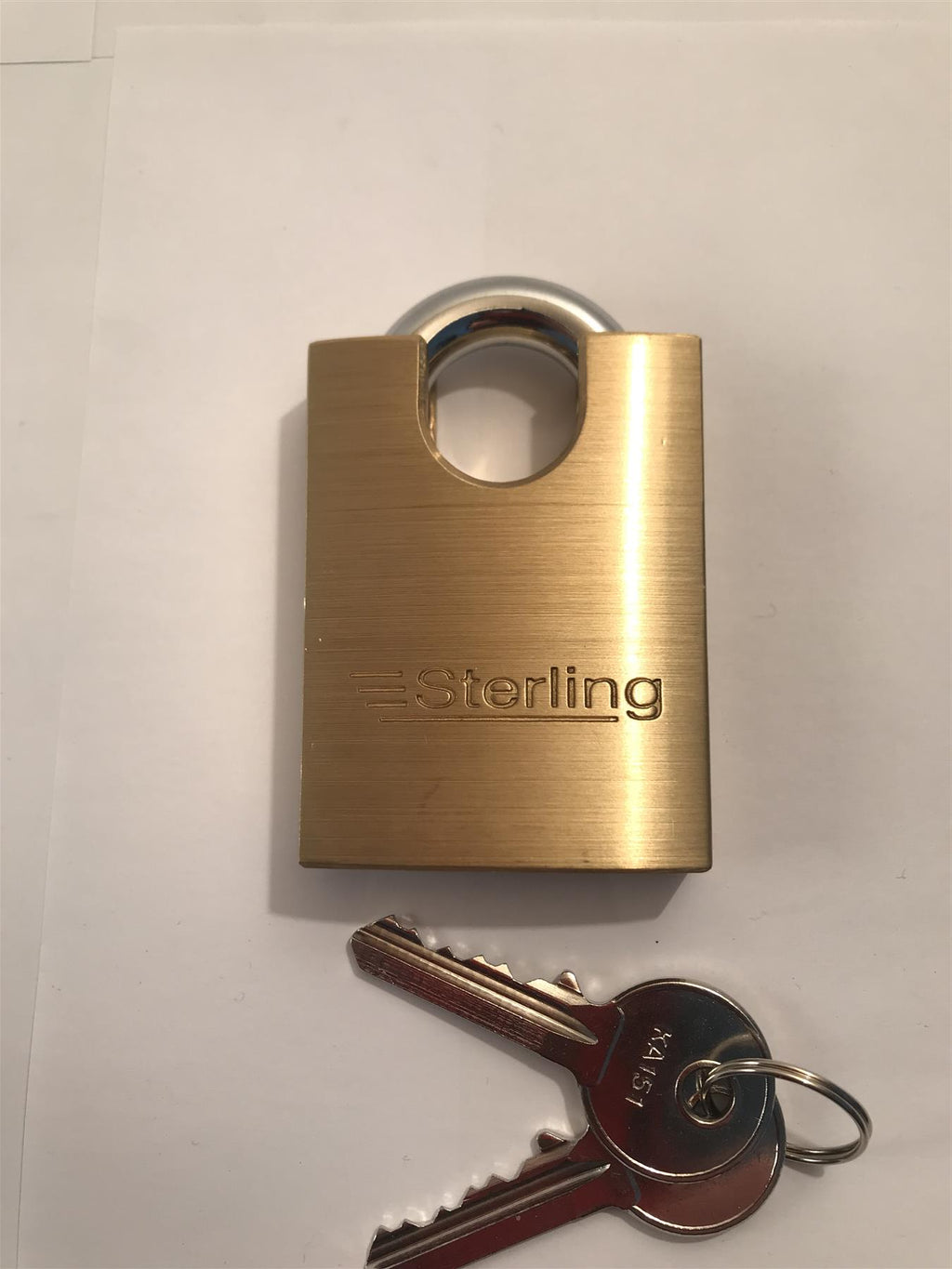 Sterling Brass Padlock 5 Pin 50mm Hardened Steel Closed Shackle