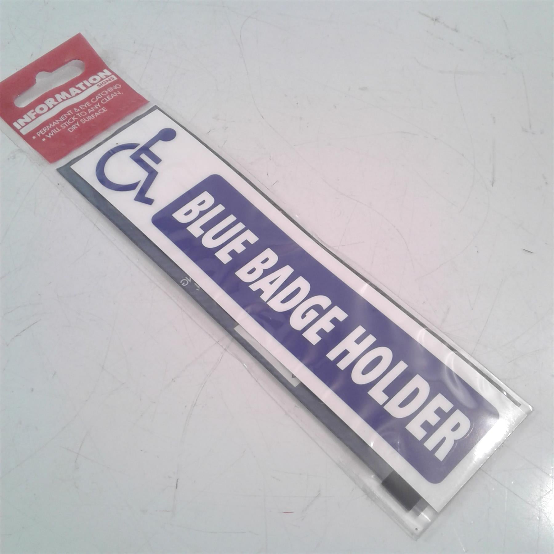 Blue Badge Holder Adhesive Sign