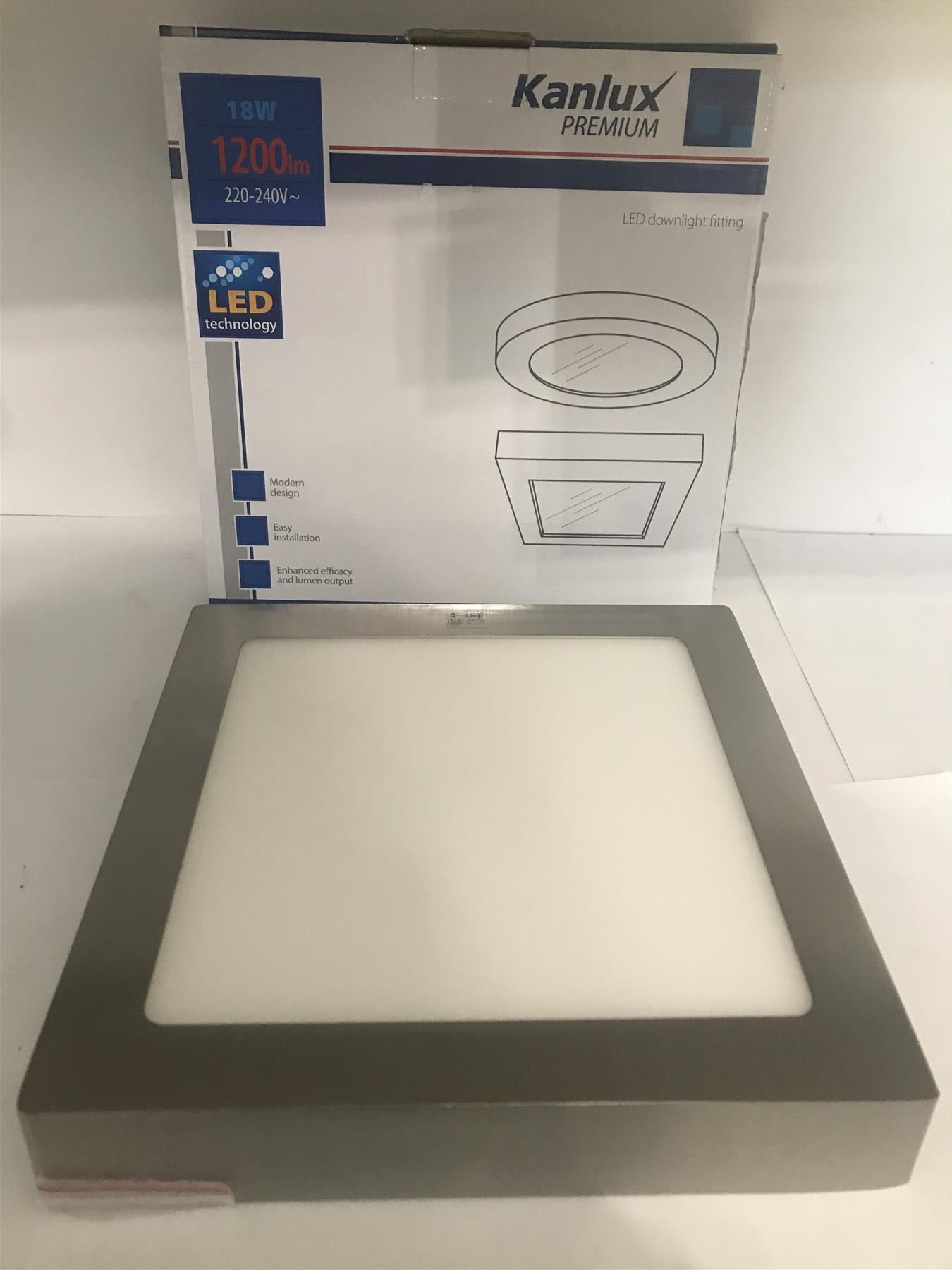 Kanlux KANTI V2LED 18W-NW-SN 1200lm LED Downlight Fitting (Square)  27213