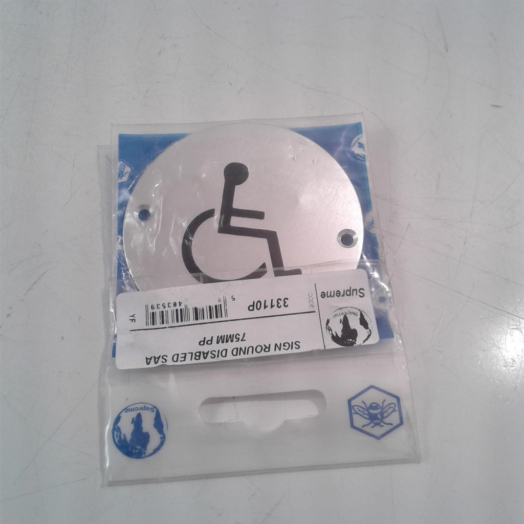 Supreme Round Disabled WC Sign