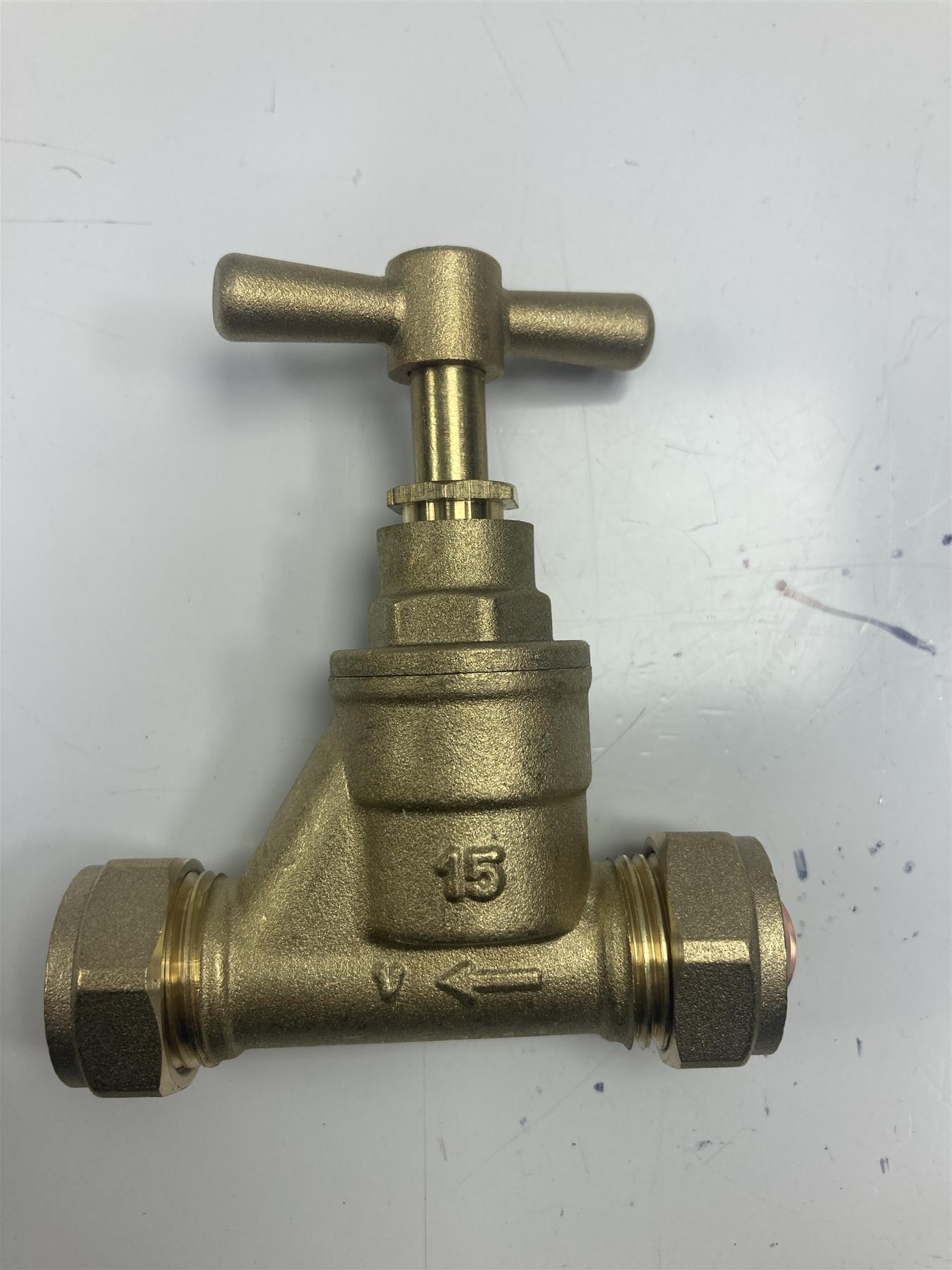 BRASS CxC STOP COCK PLUMBRIGHT 15MM