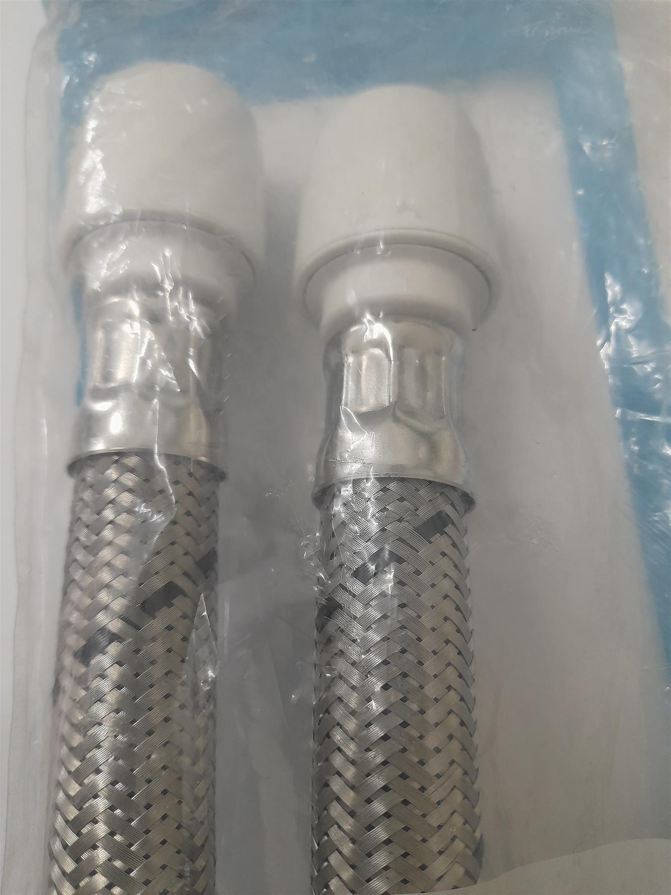 Hep2O HD225B/15W 15mm x 3/4” 500mm Flexible Bath Tap Connector Pack of 2