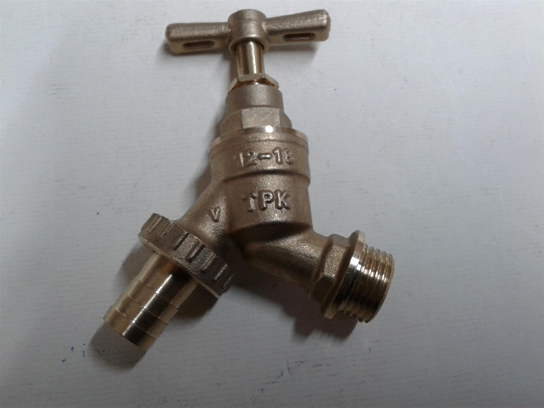 NEW TPK 1/2" OUTSIDE GARDEN HOSE UNION BIB TAP VALVE 15mm BRASS