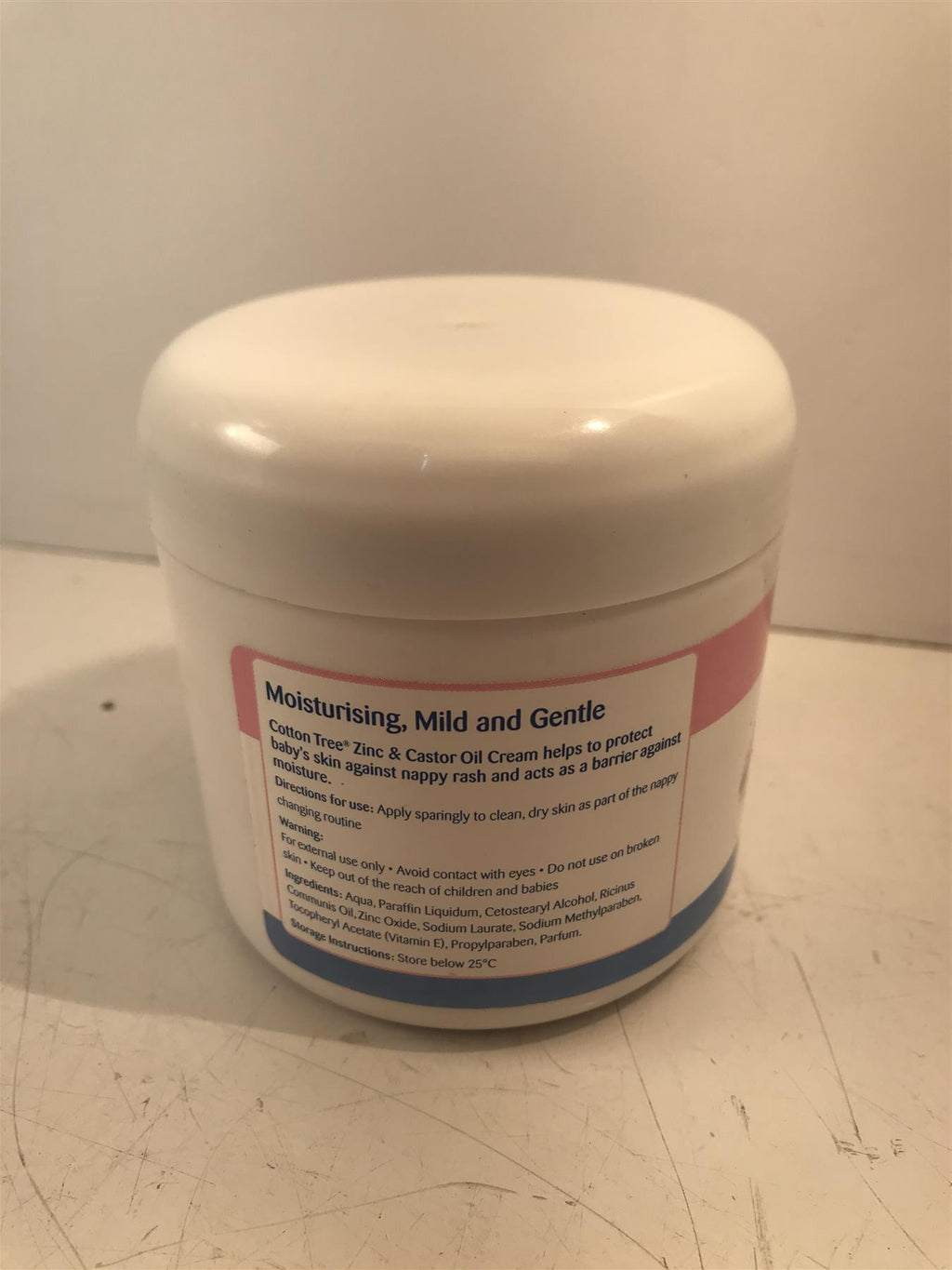 Cotton Tree Nappy Rash Cream Zinc & Castor Oil Cream Lanolin Free 300ml