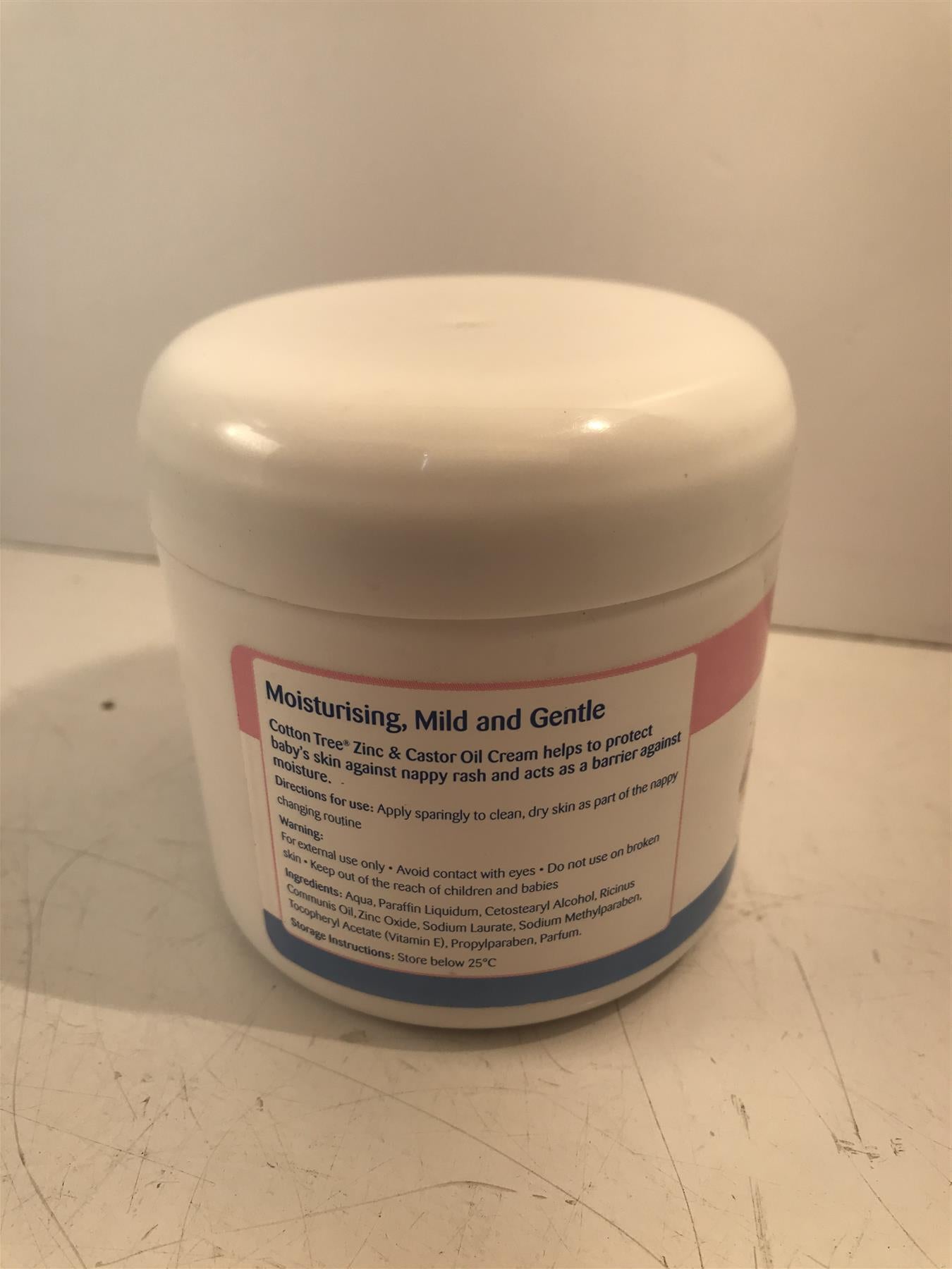 Cotton Tree Nappy Rash Cream Zinc & Castor Oil Cream Lanolin Free 300ml