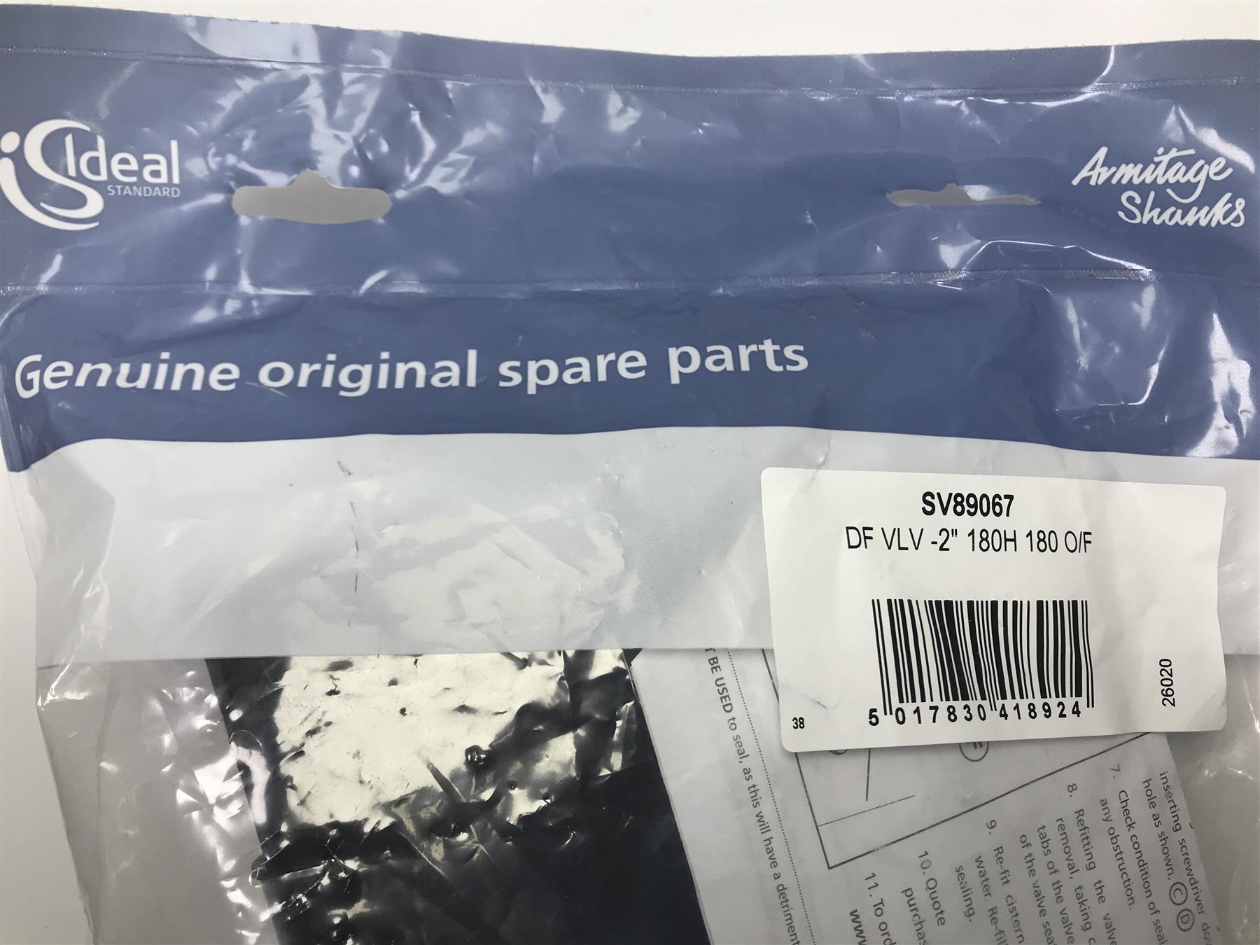 Ideal Standard SV89067 Dual Flush Valve, No Finish