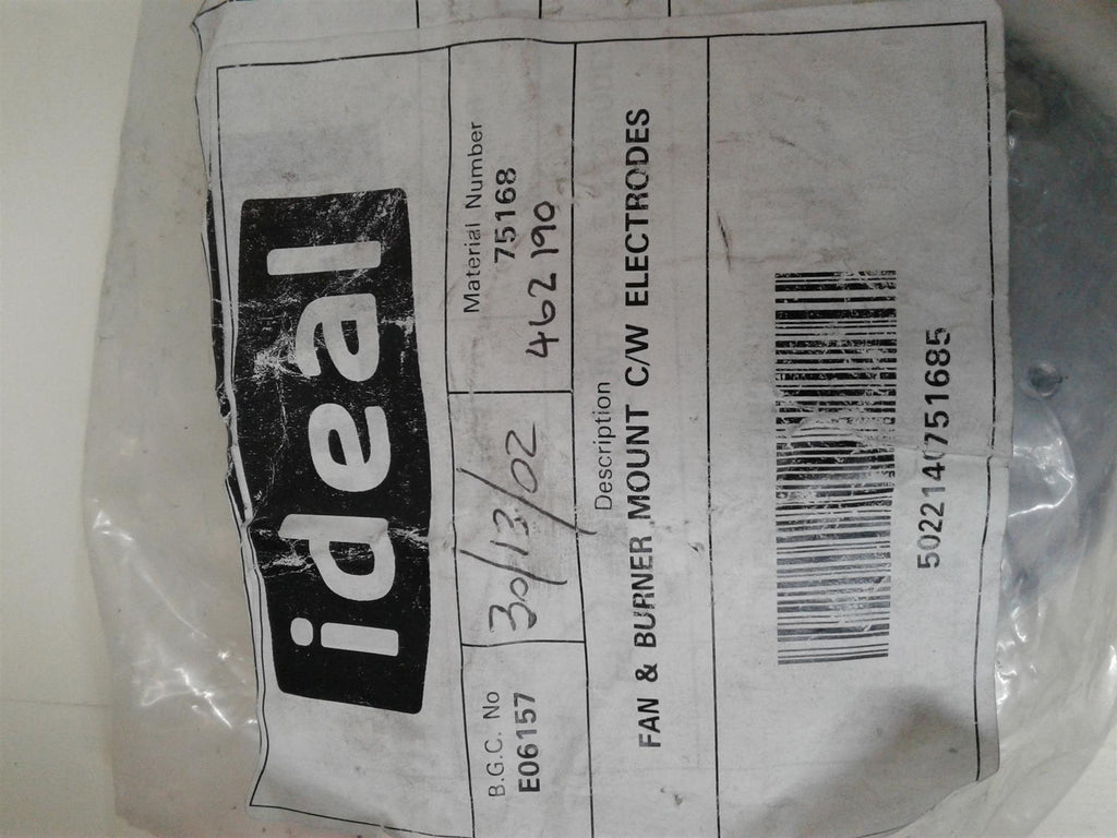 NEW IDEAL FAN & BURNER MOUNT WITH ELECTRODES KIT 75168